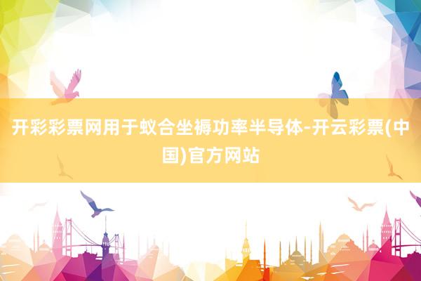 开彩彩票网用于蚁合坐褥功率半导体-开云彩票(中国)官方网站