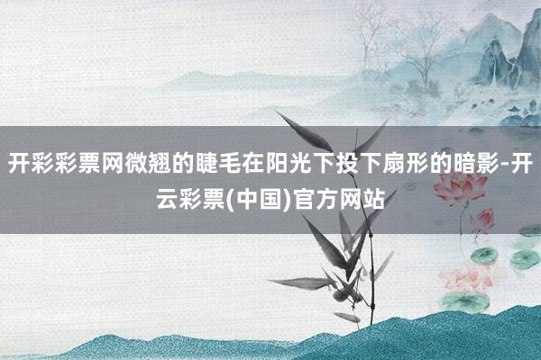 开彩彩票网微翘的睫毛在阳光下投下扇形的暗影-开云彩票(中国)官方网站