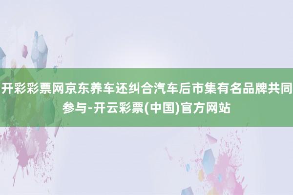 开彩彩票网京东养车还纠合汽车后市集有名品牌共同参与-开云彩票(中国)官方网站